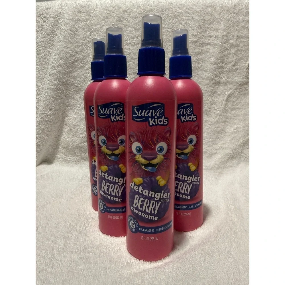 Suave Kids Berry Awesome Detangler Spray 10oz 4 Pack Bundle New